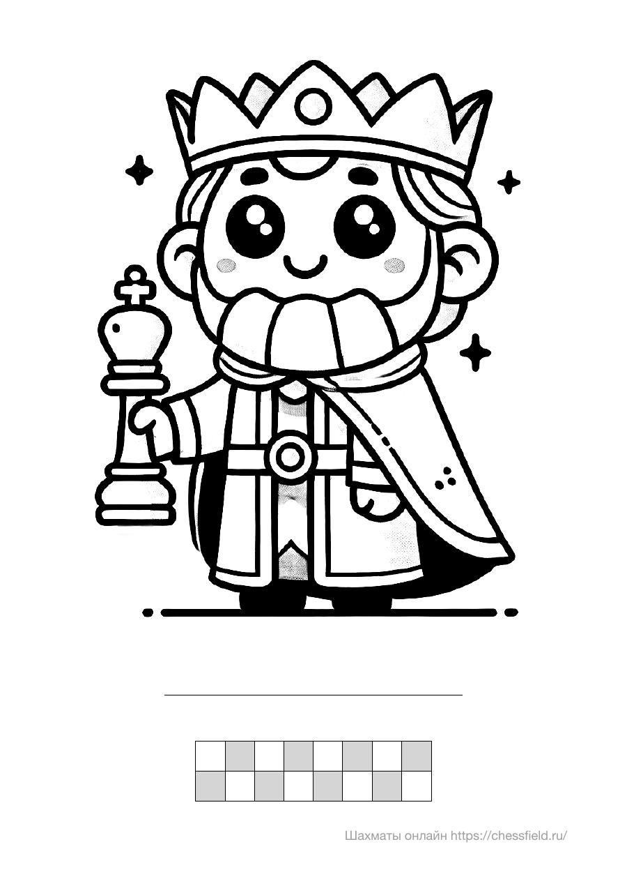 Превью: Раскраска для детей: Шахматные фигуры